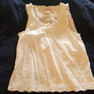 Susan Bristol sleeveless blouse size M